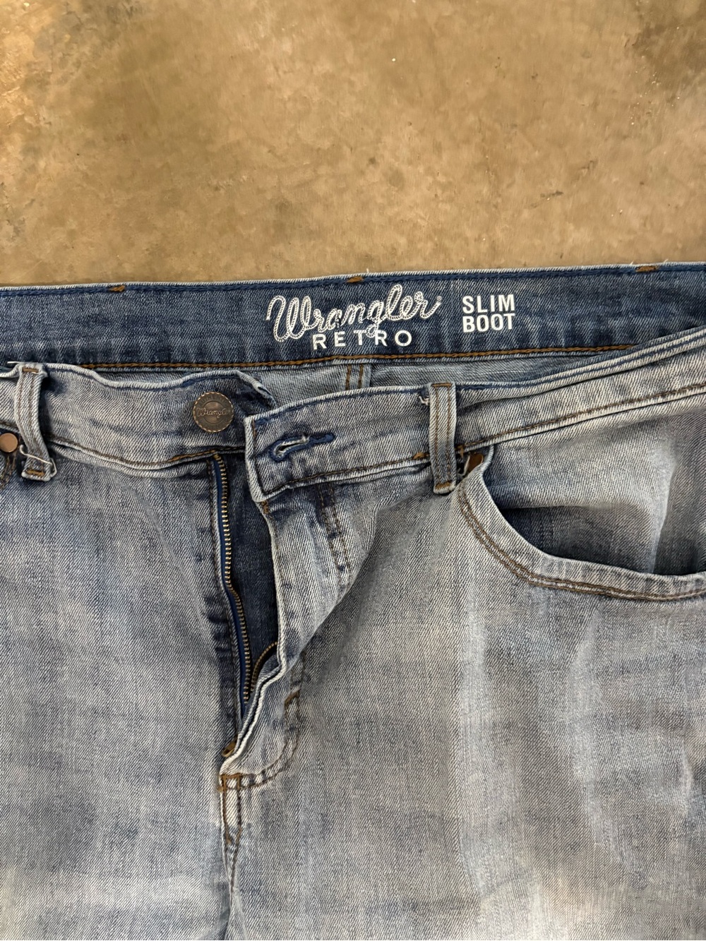 Wrangler Slim Boot Retro Light Blue Men's Jeans